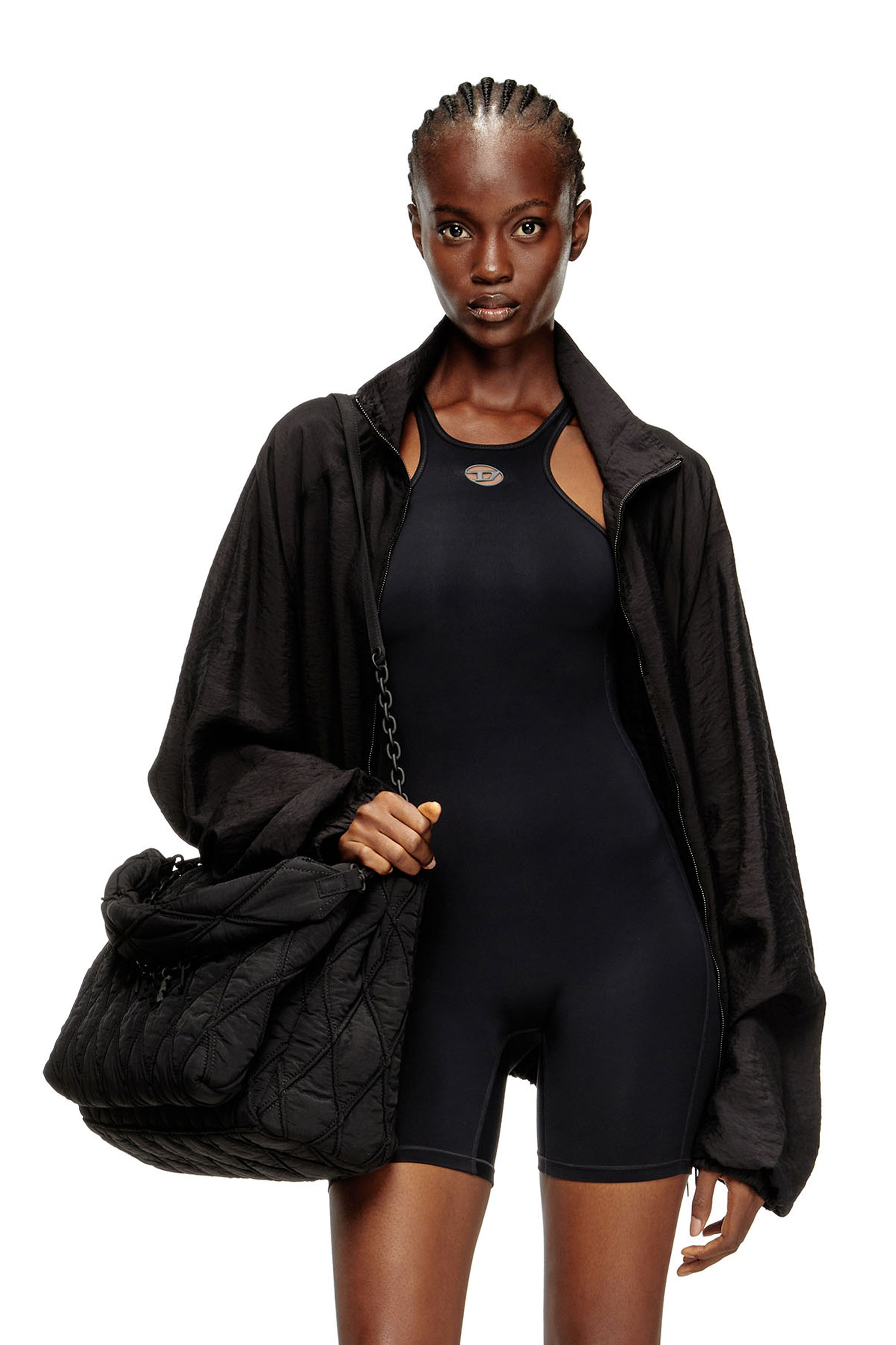 Diesel - NYDIA-UTLT, Woman's Racer back playsuit in Black - 1