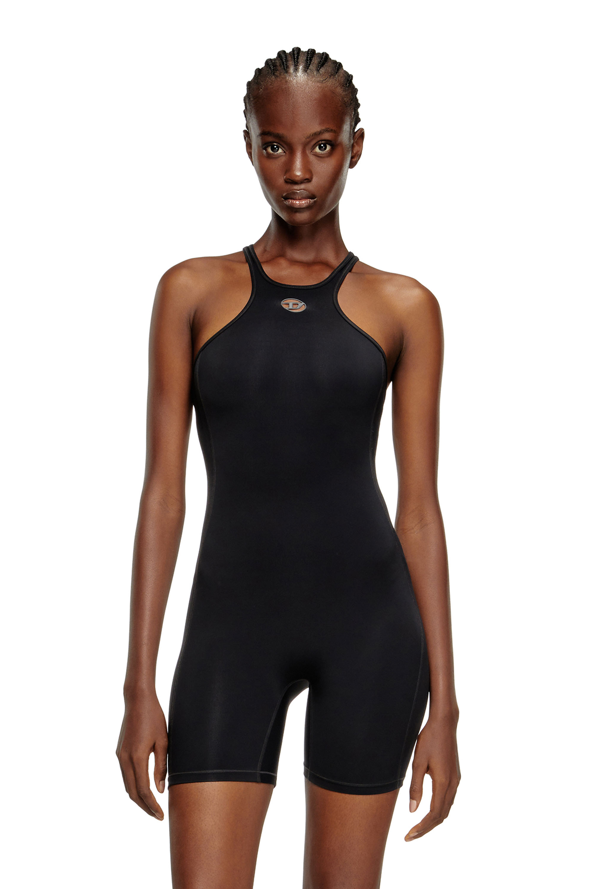 Diesel - NYDIA-UTLT, Woman's Racer back playsuit in Black - 2