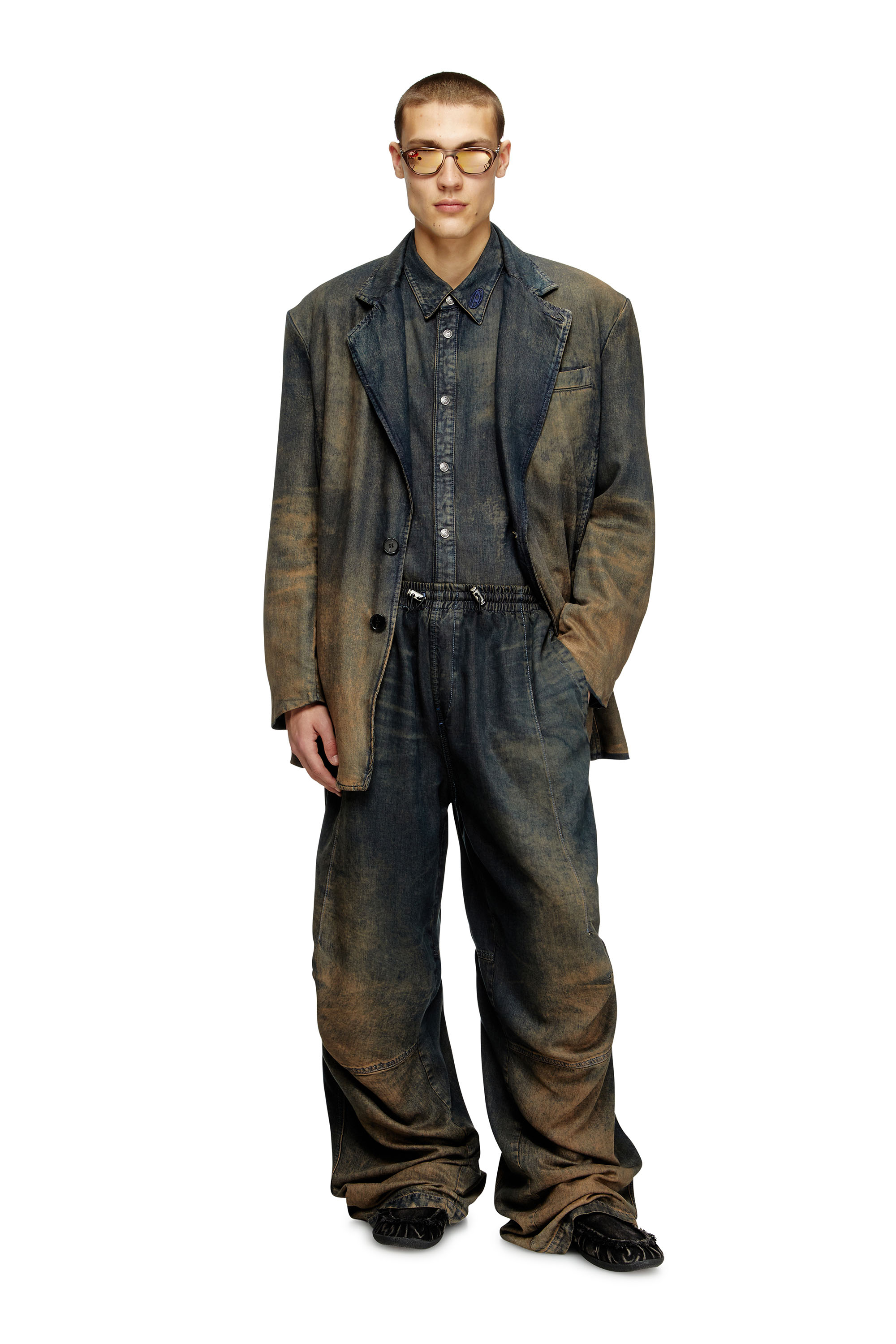 Diesel - Man's Relaxed Jeans D-Pari 068TF, Dark Blue - 2