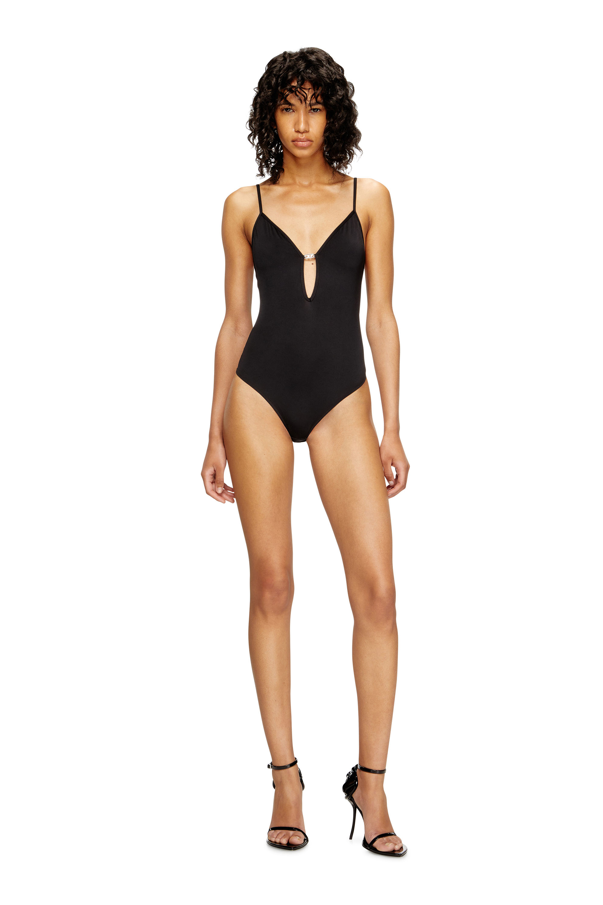Diesel - UFBY-OVAL-D-BODYSUIT, Woman's Oval D bodysuit in Black - 3