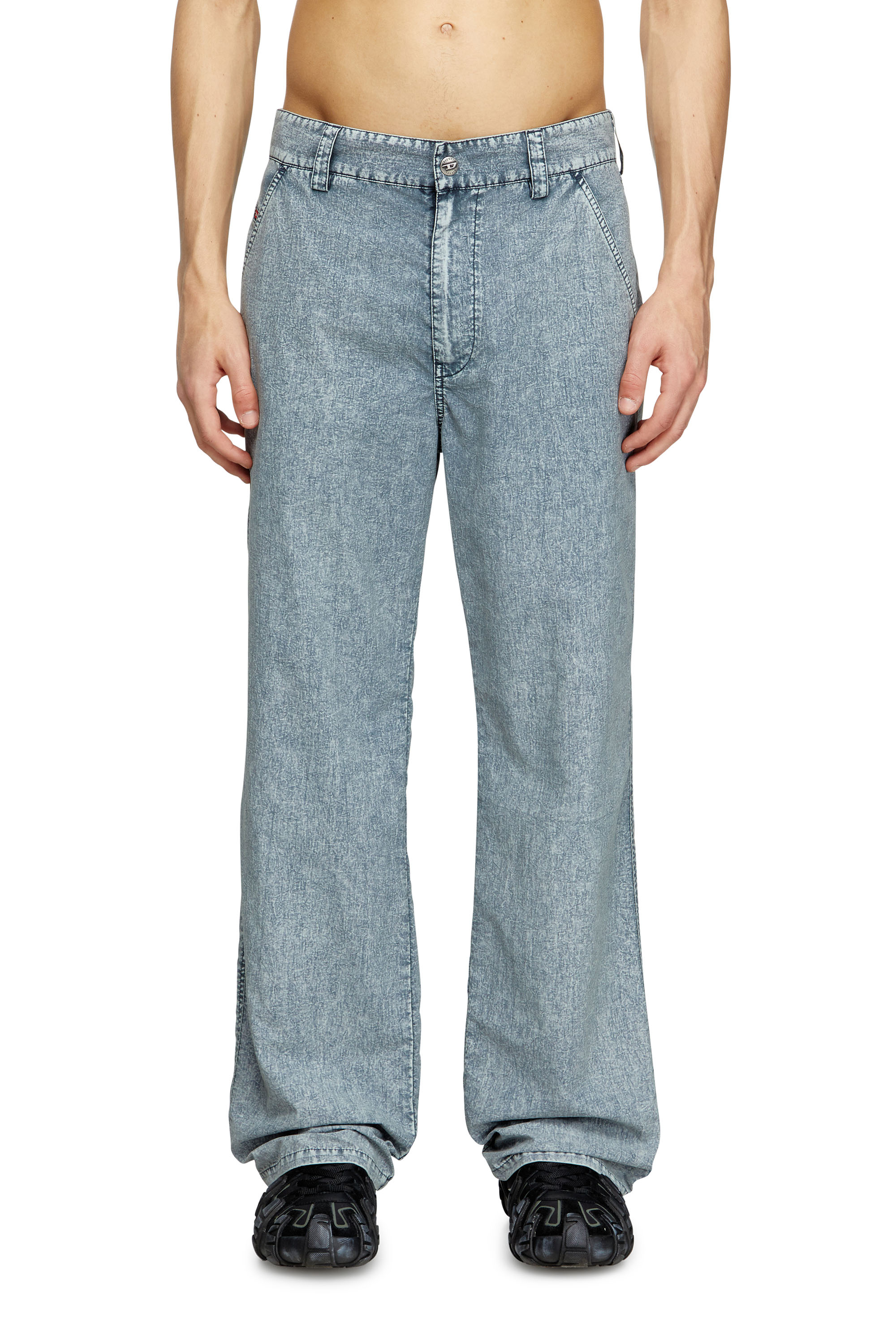 Diesel - P-HANTIK-CHINO, Man's Chino pants in recycled nylon taslan in Light Blue - 2