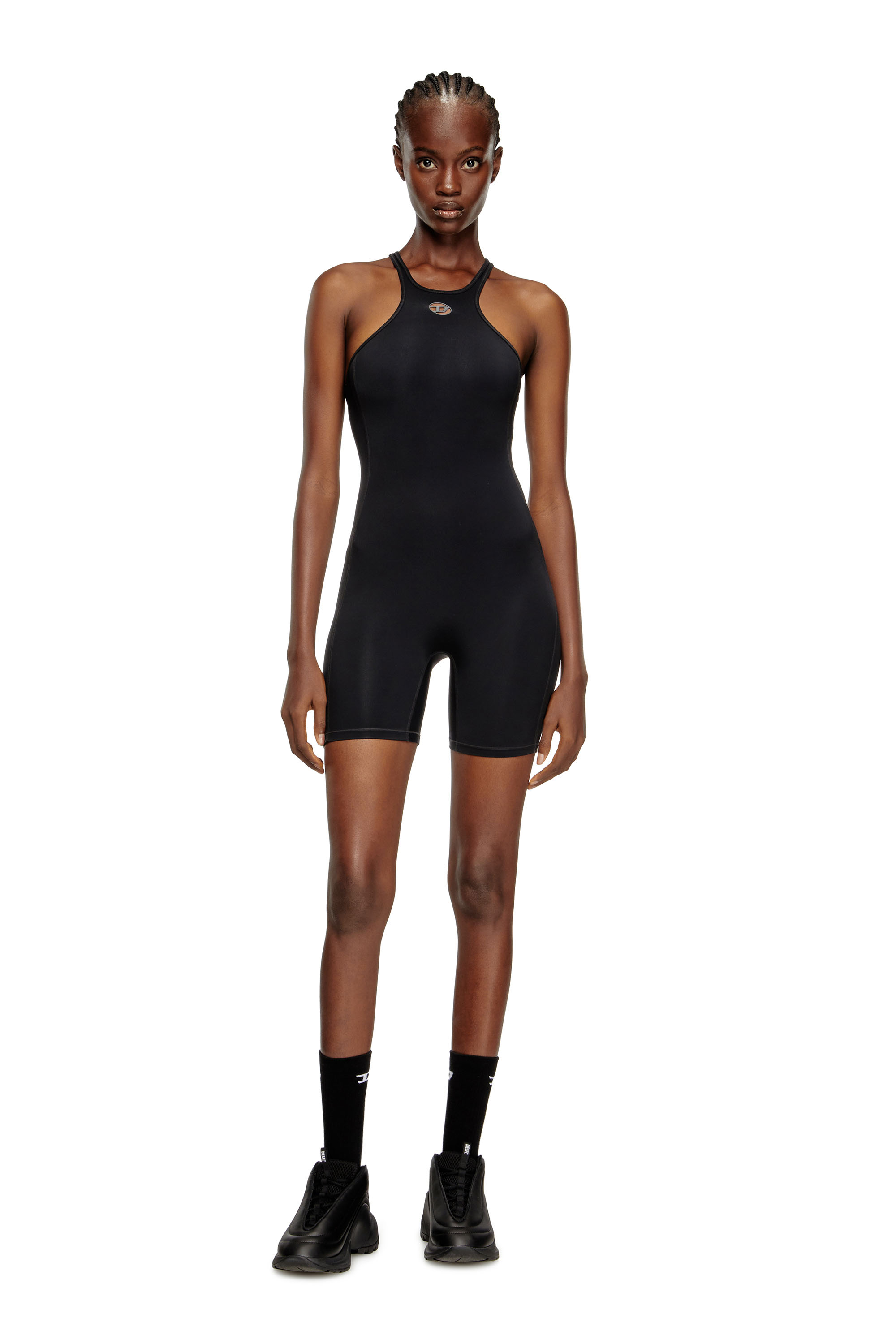 Diesel - NYDIA-UTLT, Woman's Racer back playsuit in Black - 3